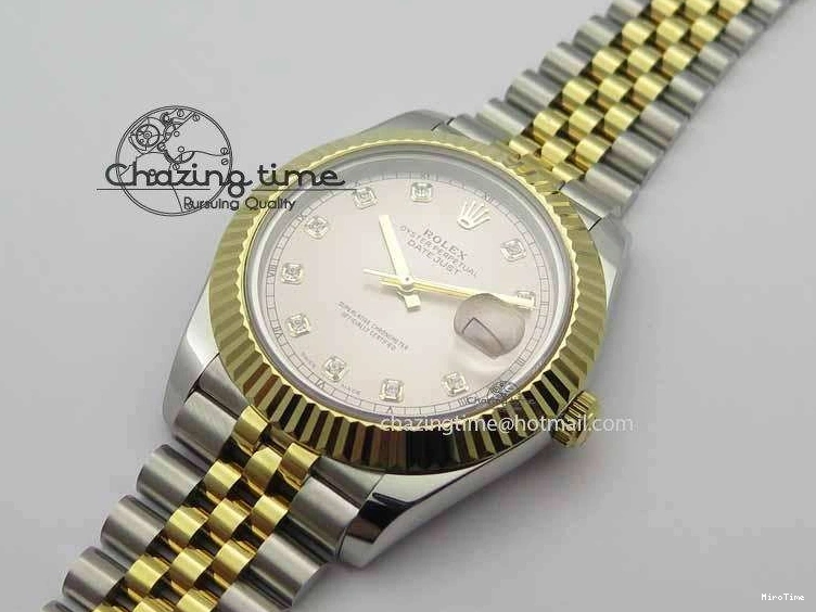 MiroTime 0501 DateJust II 41mm SS YG BP Maker Best Edition Silver Diam Dial On Jubilee Bracelet A Casual 3660